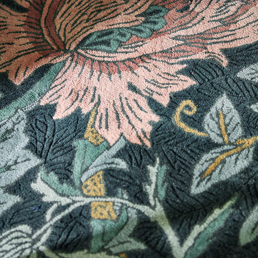 Tapis Honeysuckle & Tulip Teal design | Taille: 170 × 240 cm