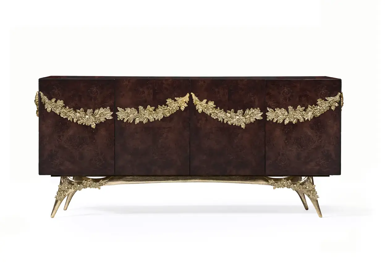 Majestica walnotenwortel fineer dressoir