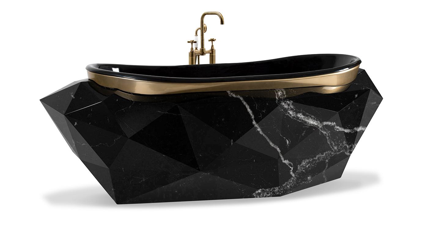 Baignoire Gemstone en marbre composite