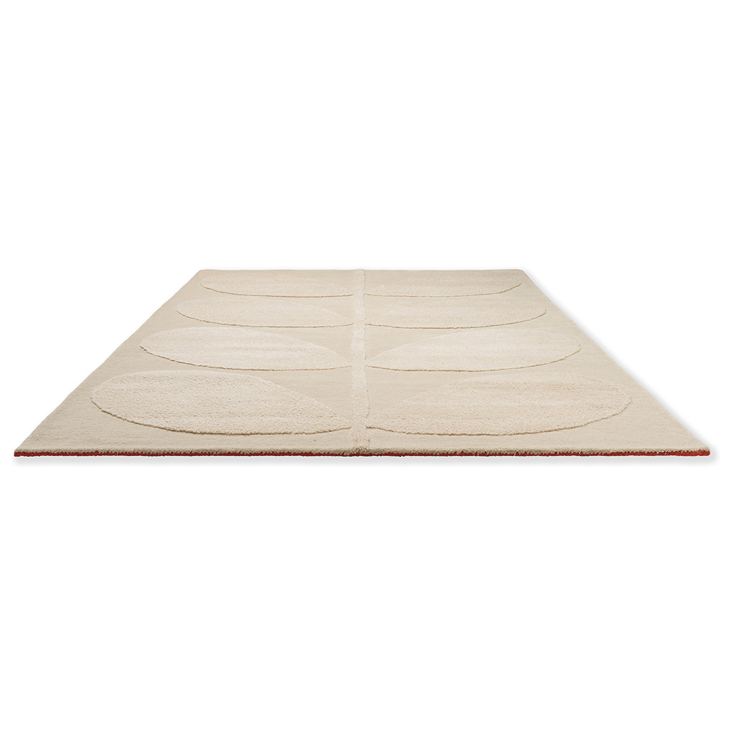 Tapis en laine designer Solid Stem écru