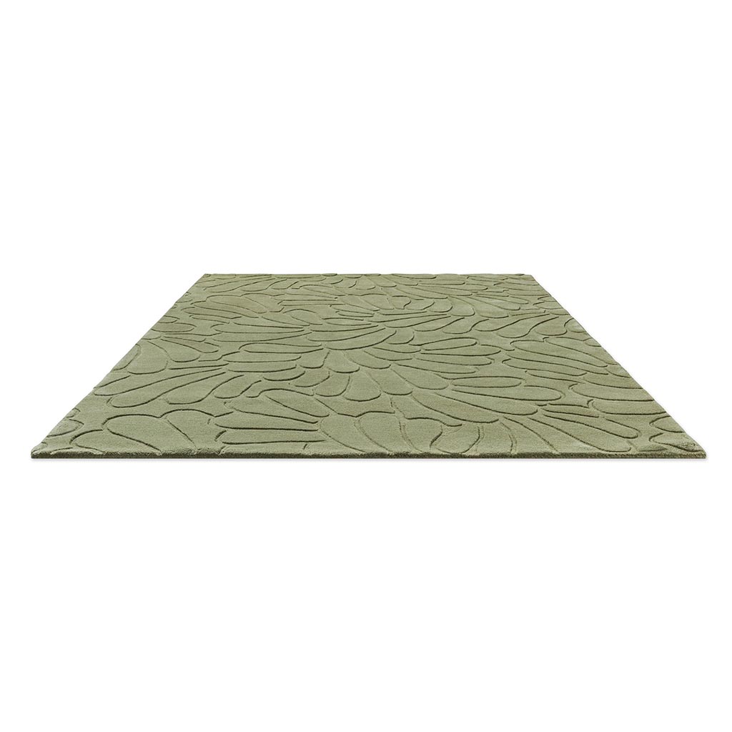 Tapis Coleby Petals vert haie | Taille: 250 × 350 cm