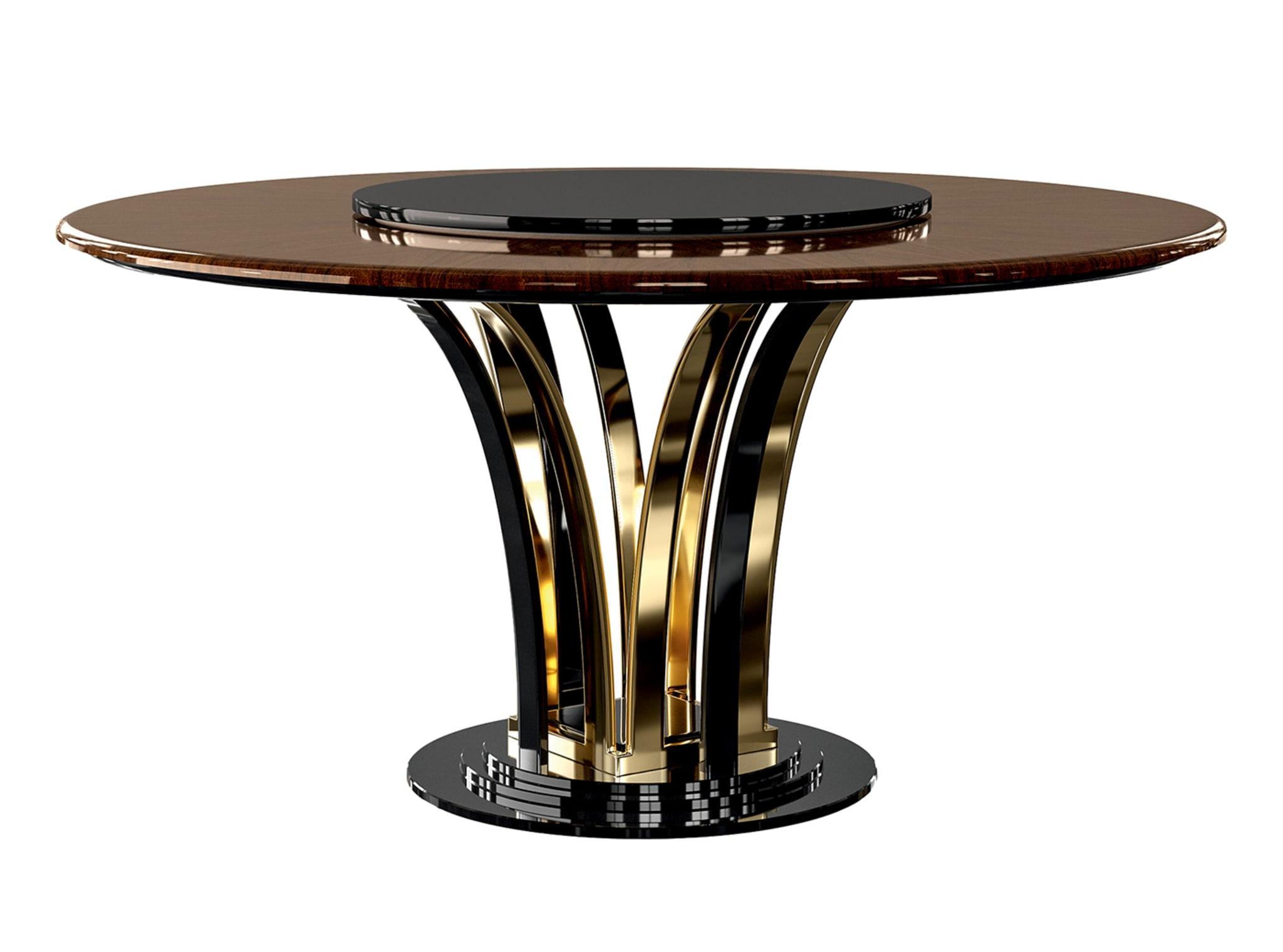Table ronde Dilan Glam | Configuration: Met draaiplateau
