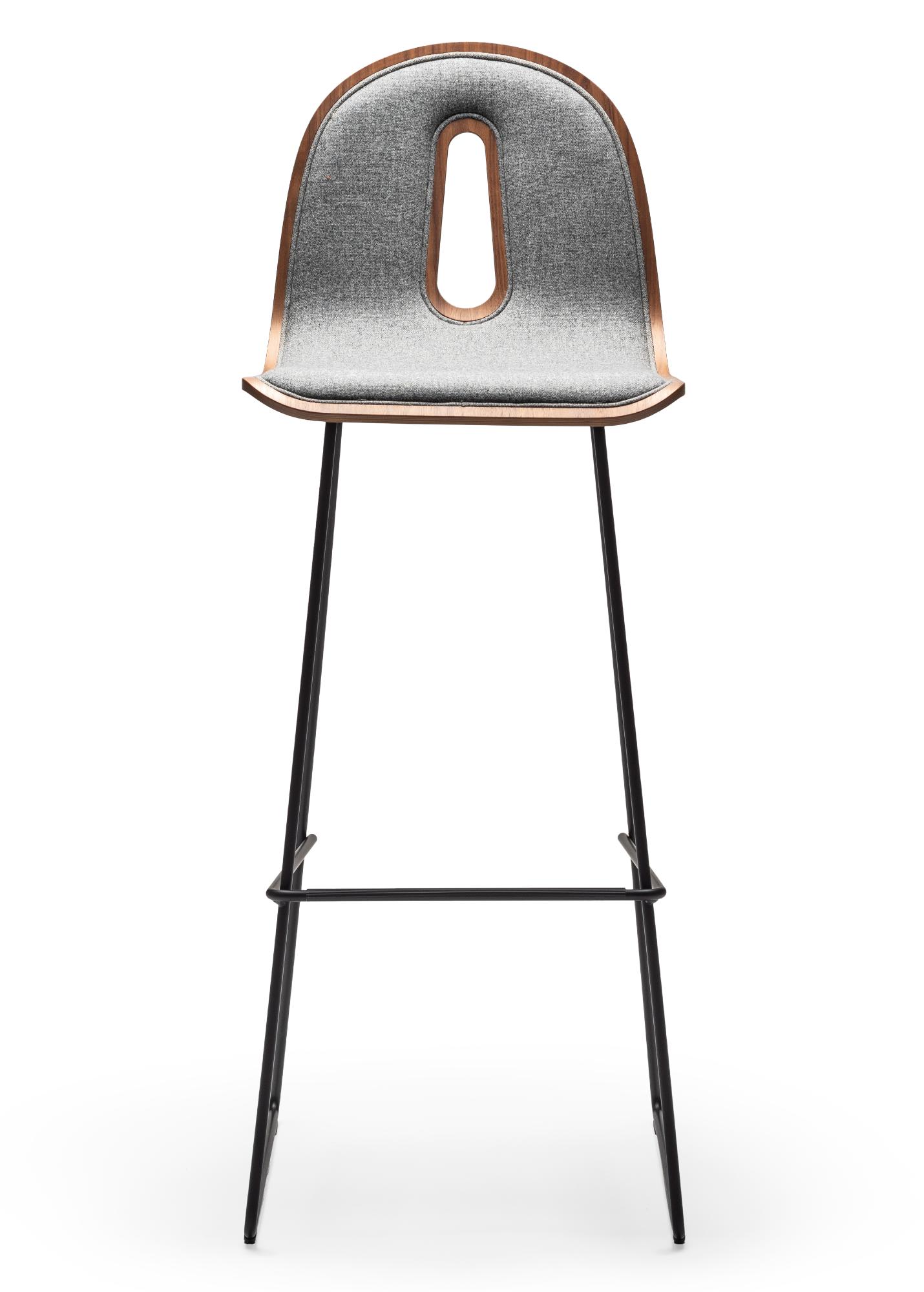 Gotham Woody SL grijze hoge barkruk
