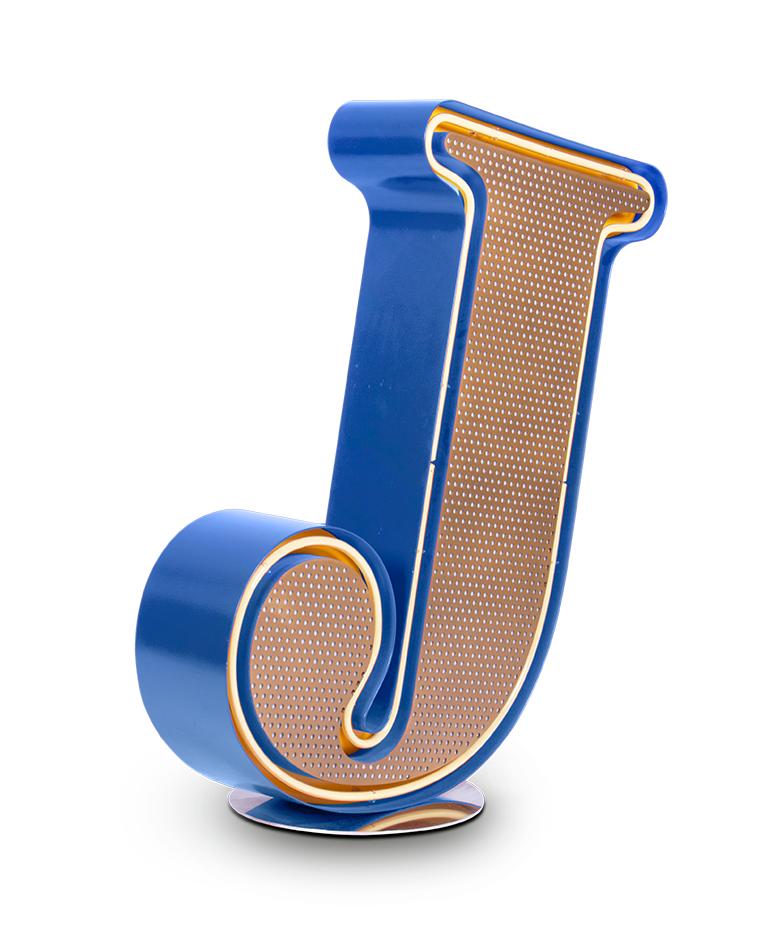 Lettre J lumineuse Joyful