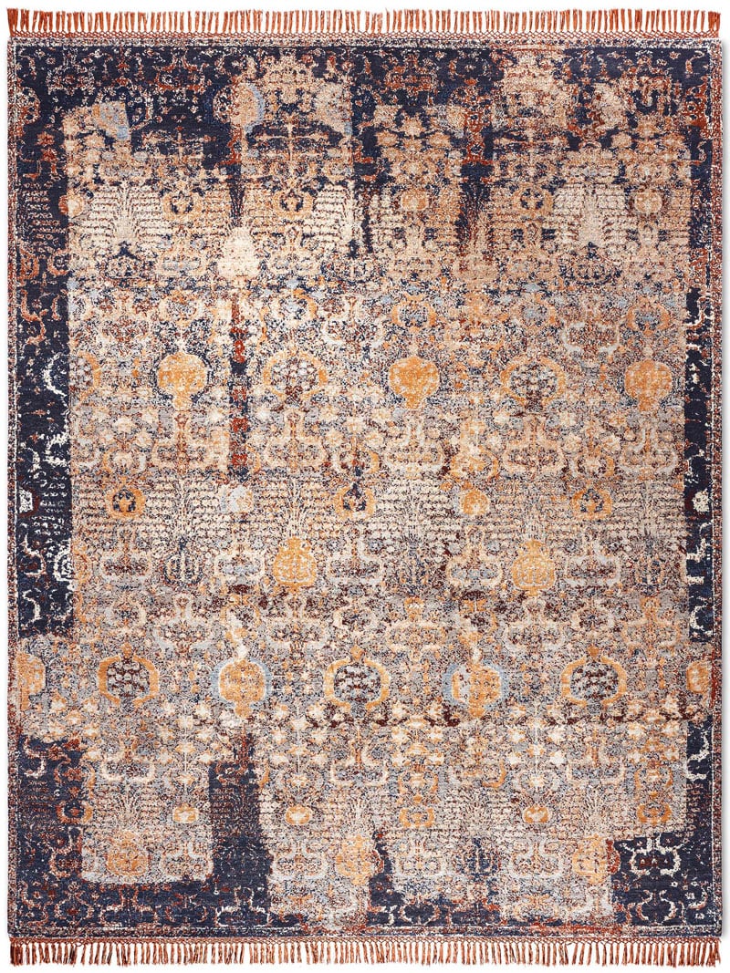 Tapis noué à la main Block | Taille: 122 × 183 cm