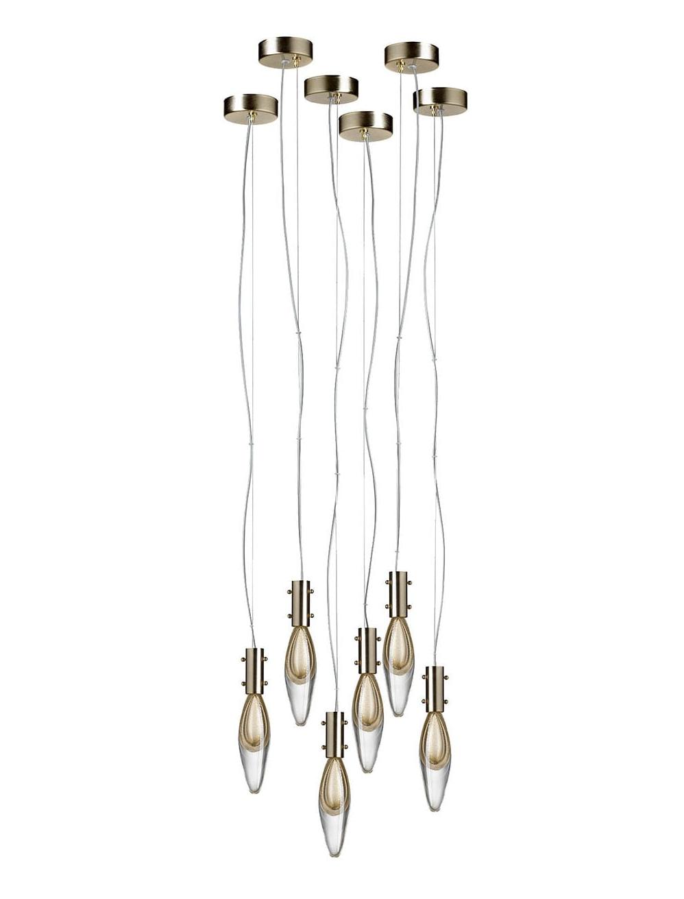 Suspension Murano Drops 6 lumières