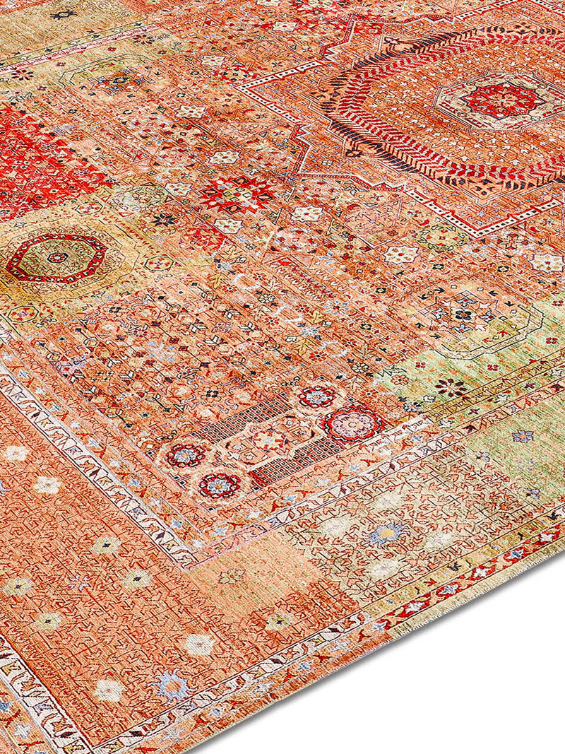 Tapis de luxe noué à la main Cosmic orange