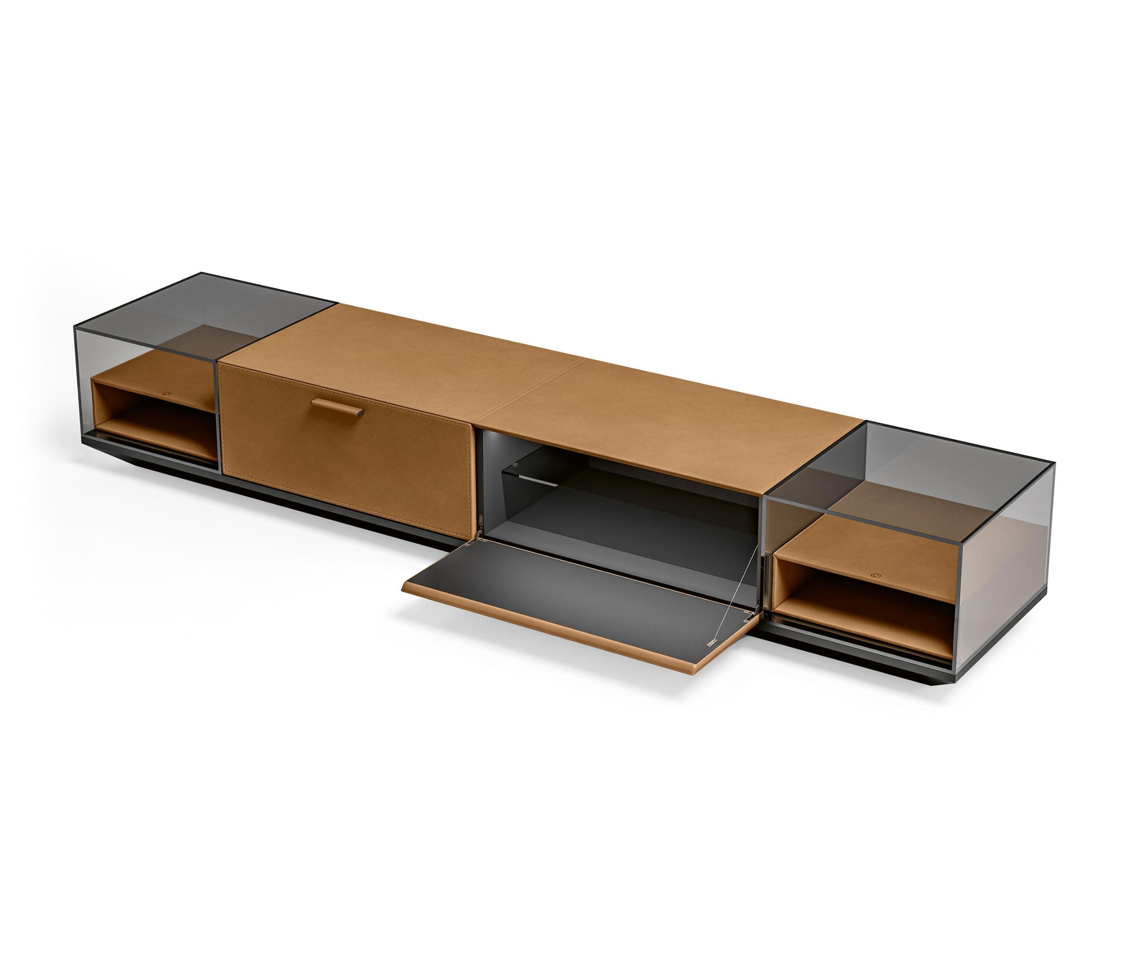 Leren tv-meubel | Afmetingen: B 260 cm