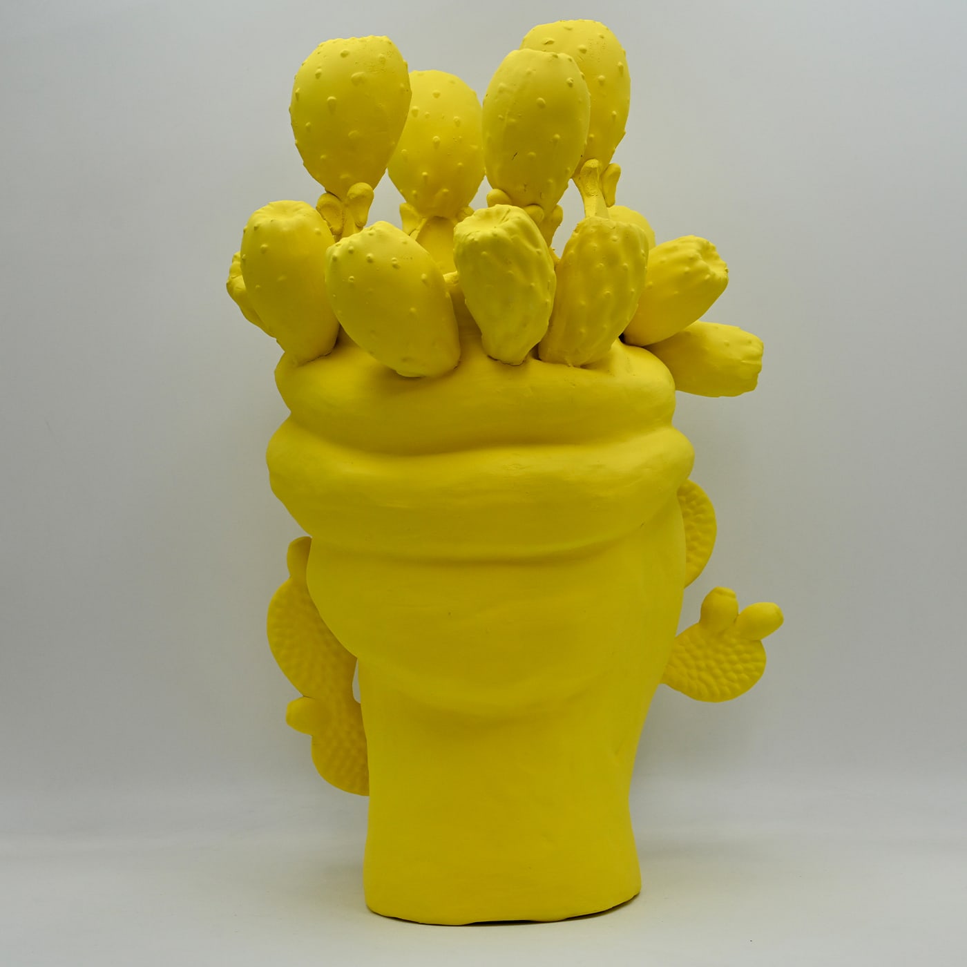Moorkop gele unieke sculptuur
