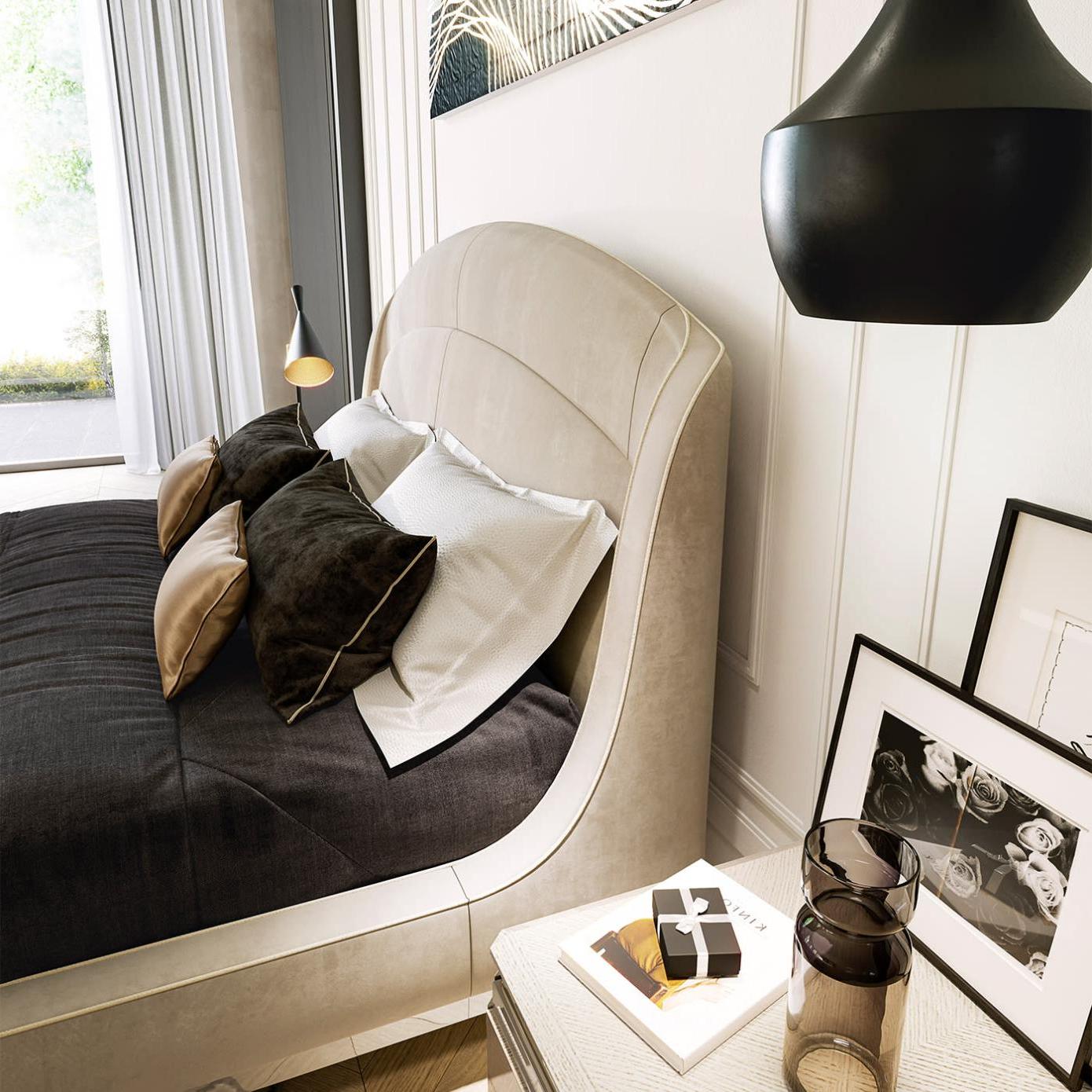 Lit beige contemporain