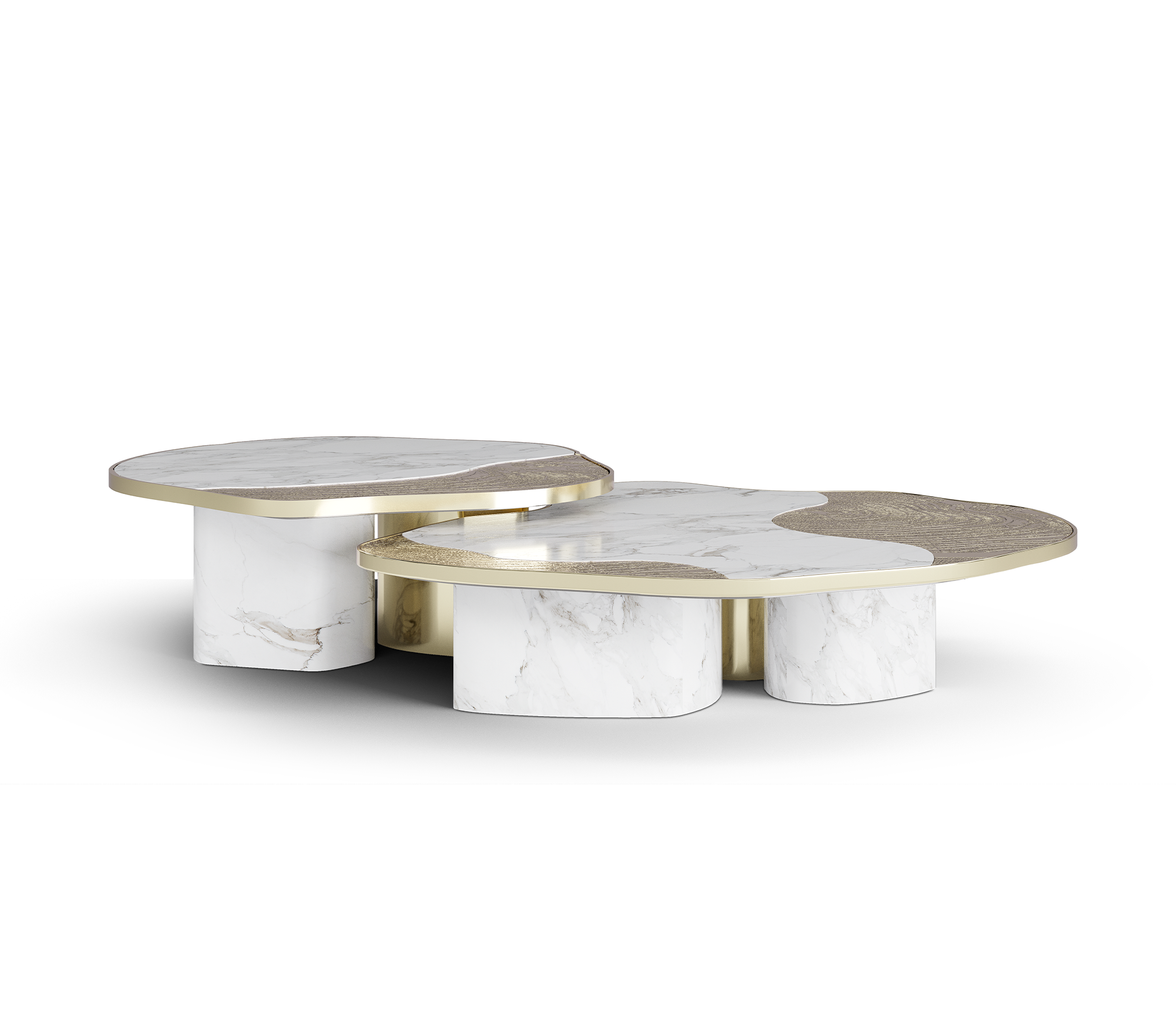 Athena goud marmer & goud tafelset