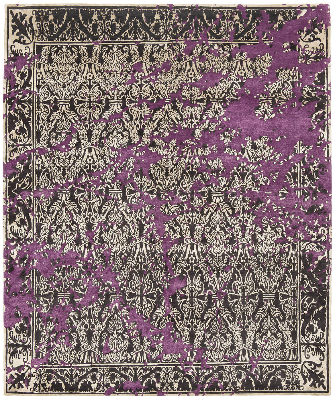 Alcaraz Sky zwart-wit tapijt | Maat: 400 × 500 cm