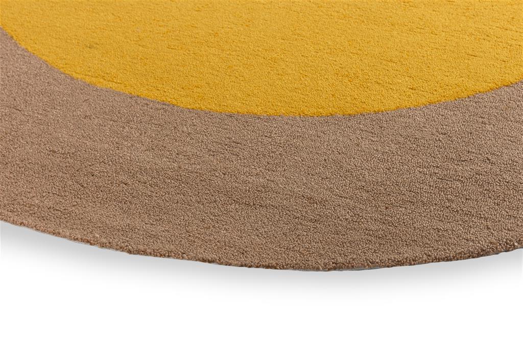 Tapis d’extérieur Festival rond jaune
