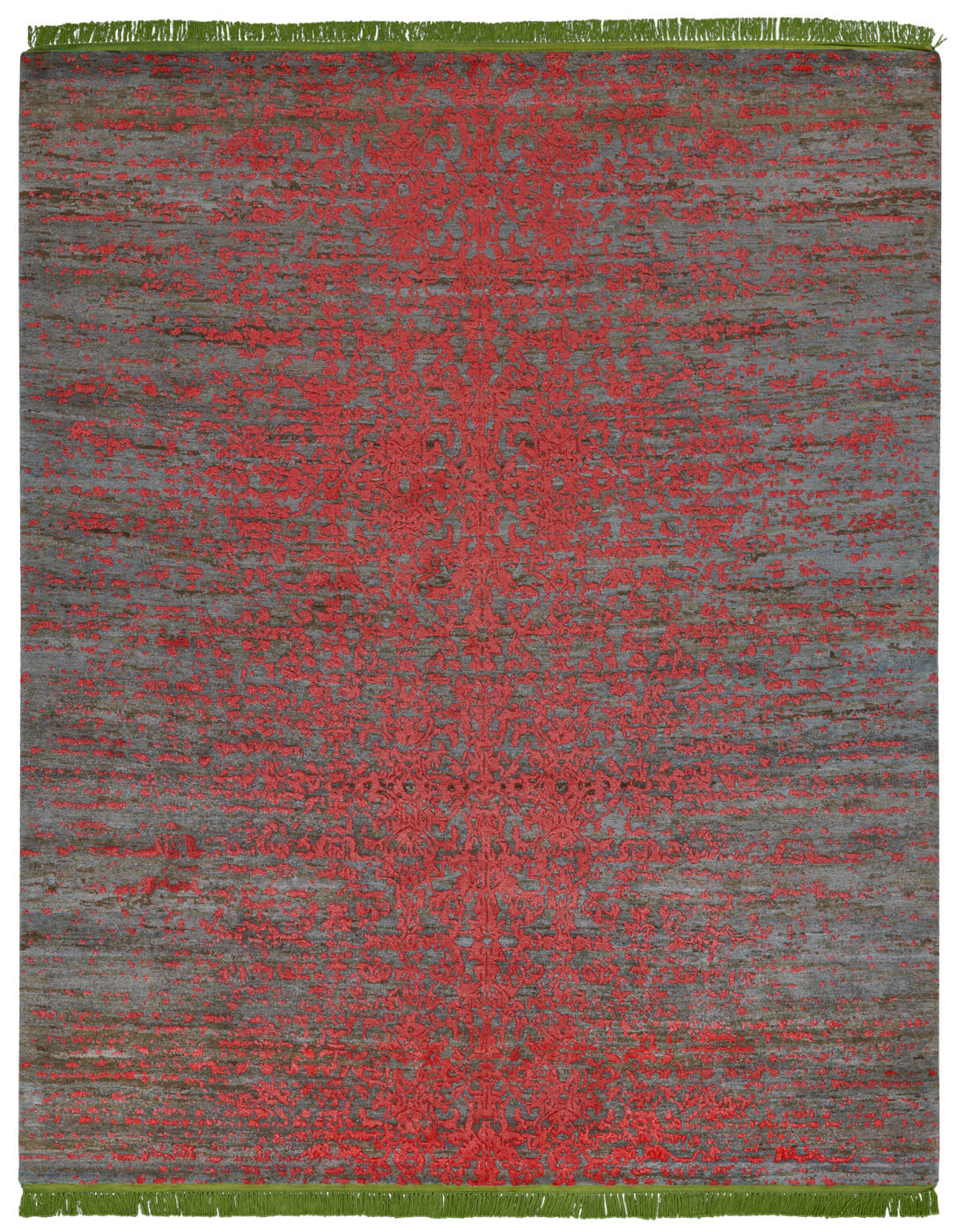 Tapis Milano Radi Stomped rouge vert | Taille: 300 × 400 cm