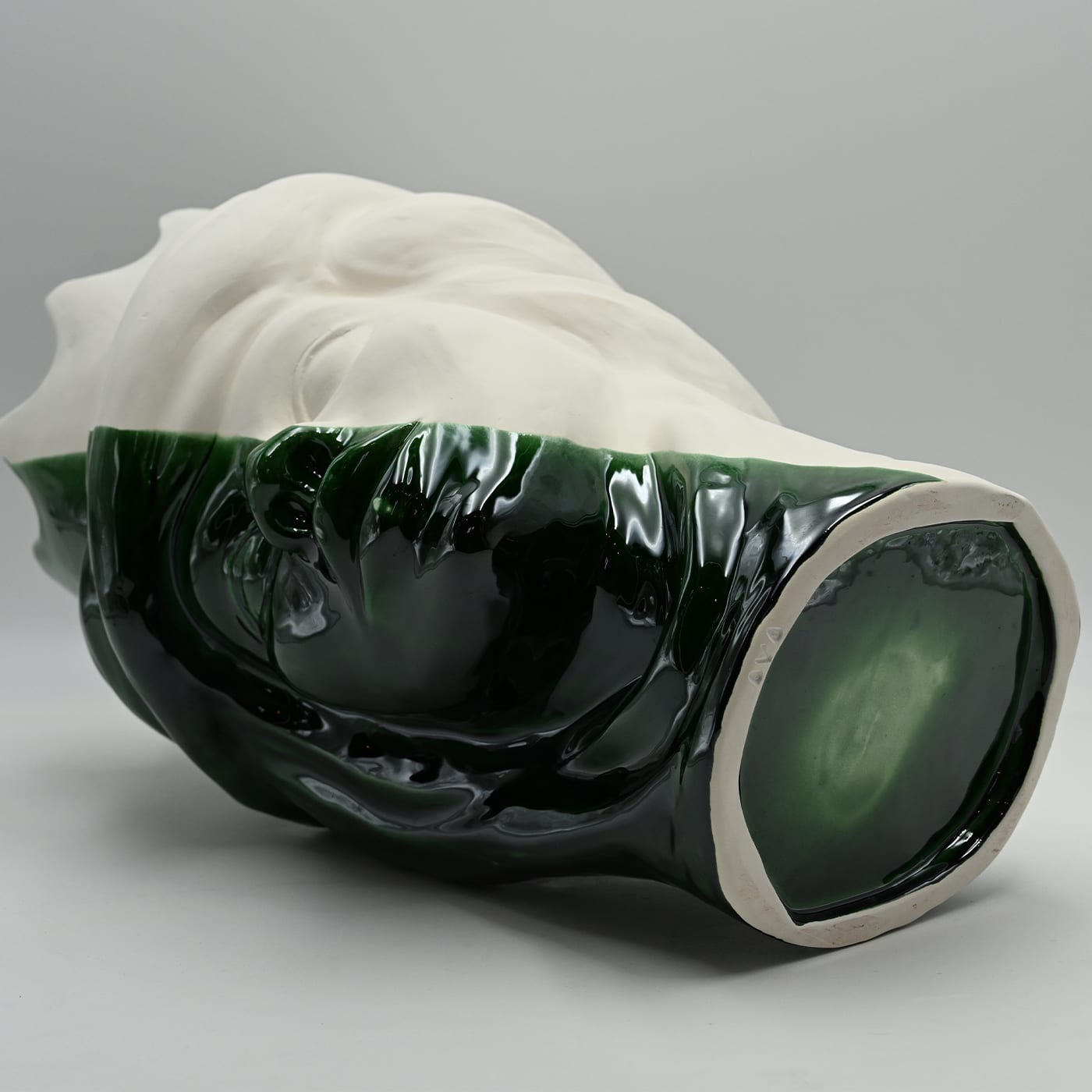 Sculpture Moorkop vert et blanc
