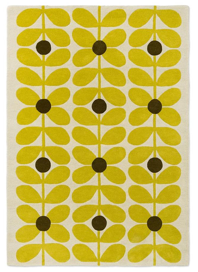 Tapis Sixties Stem jaune design | Taille: 120 × 180 cm