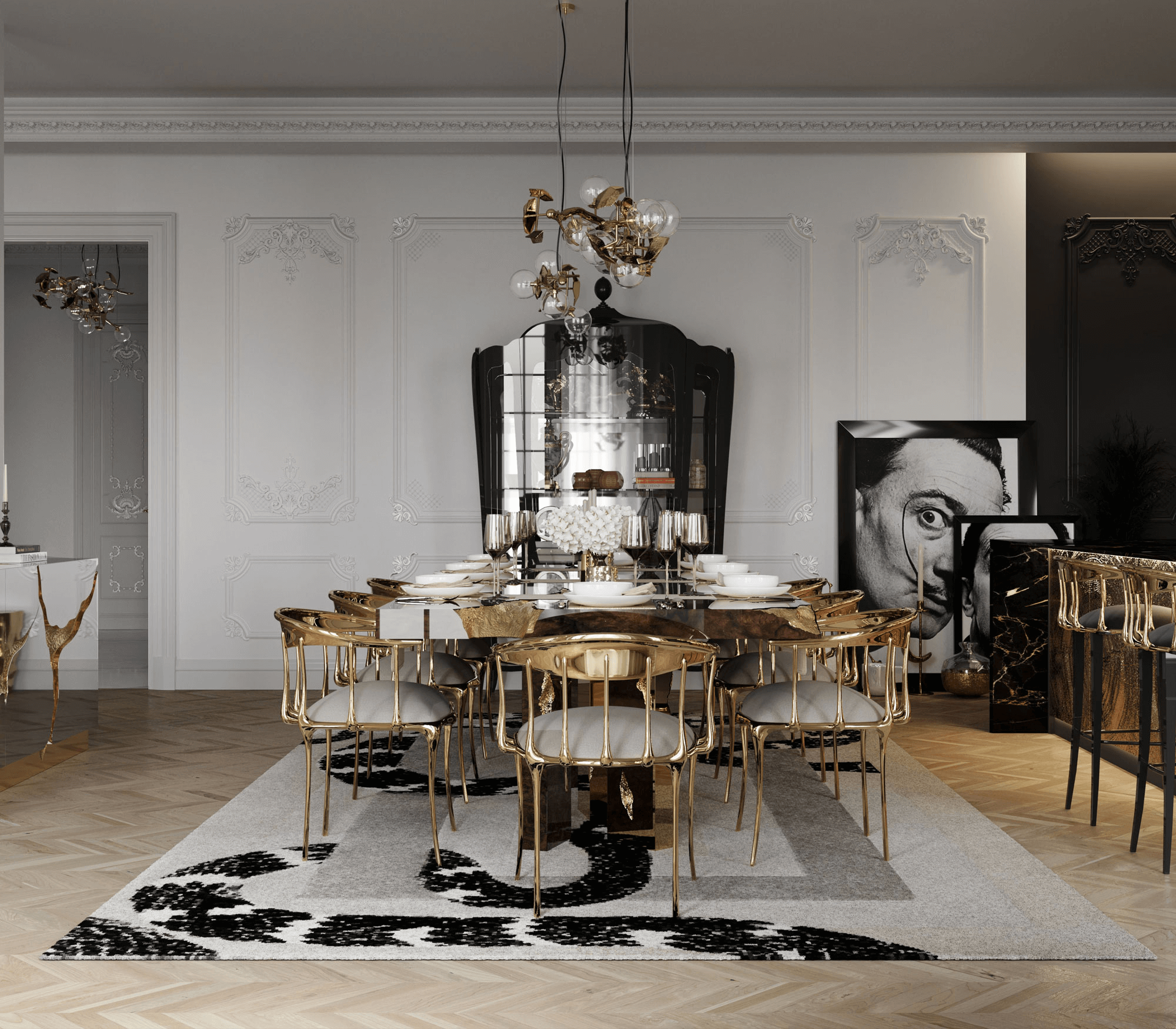 Satijnen luxe stoel