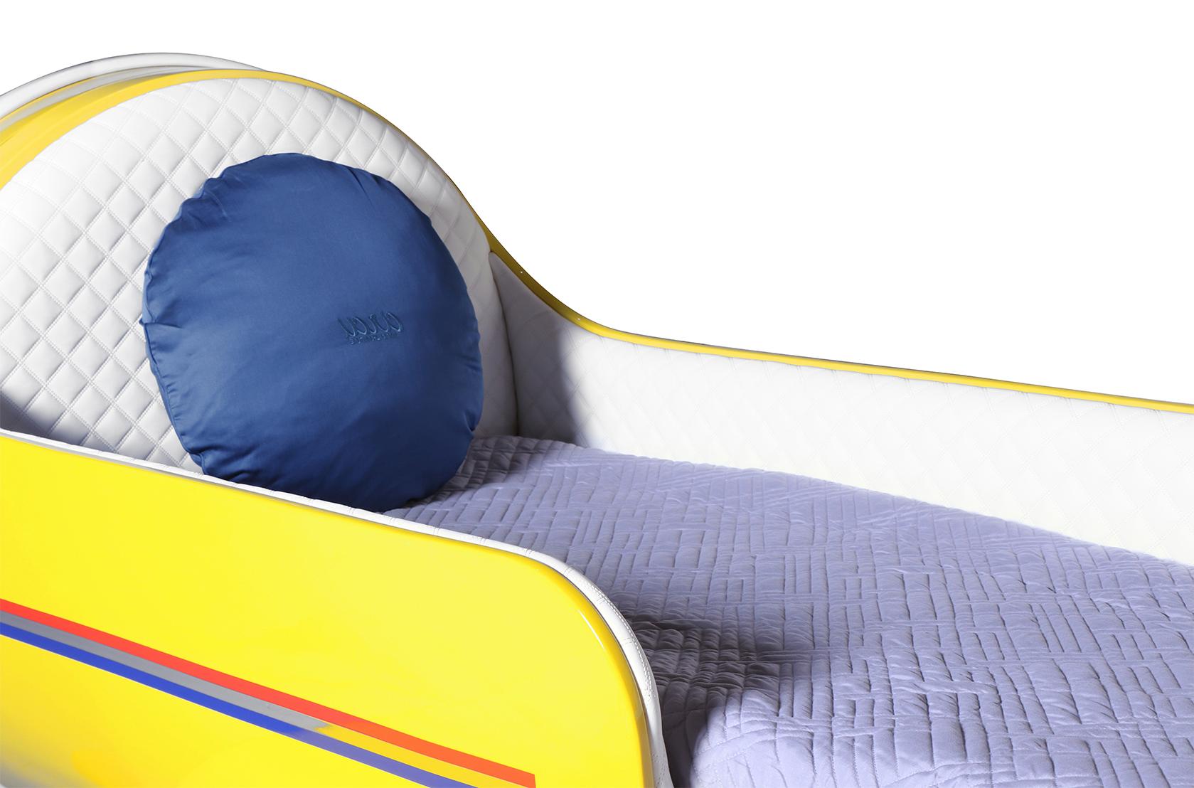 Lucht ruiter vliegtuig bed