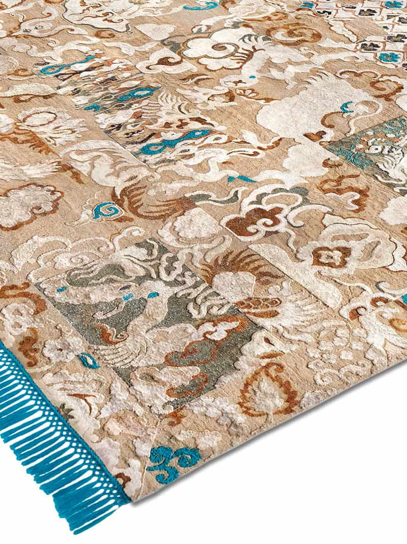 Tapis de luxe noué à la main Dragon