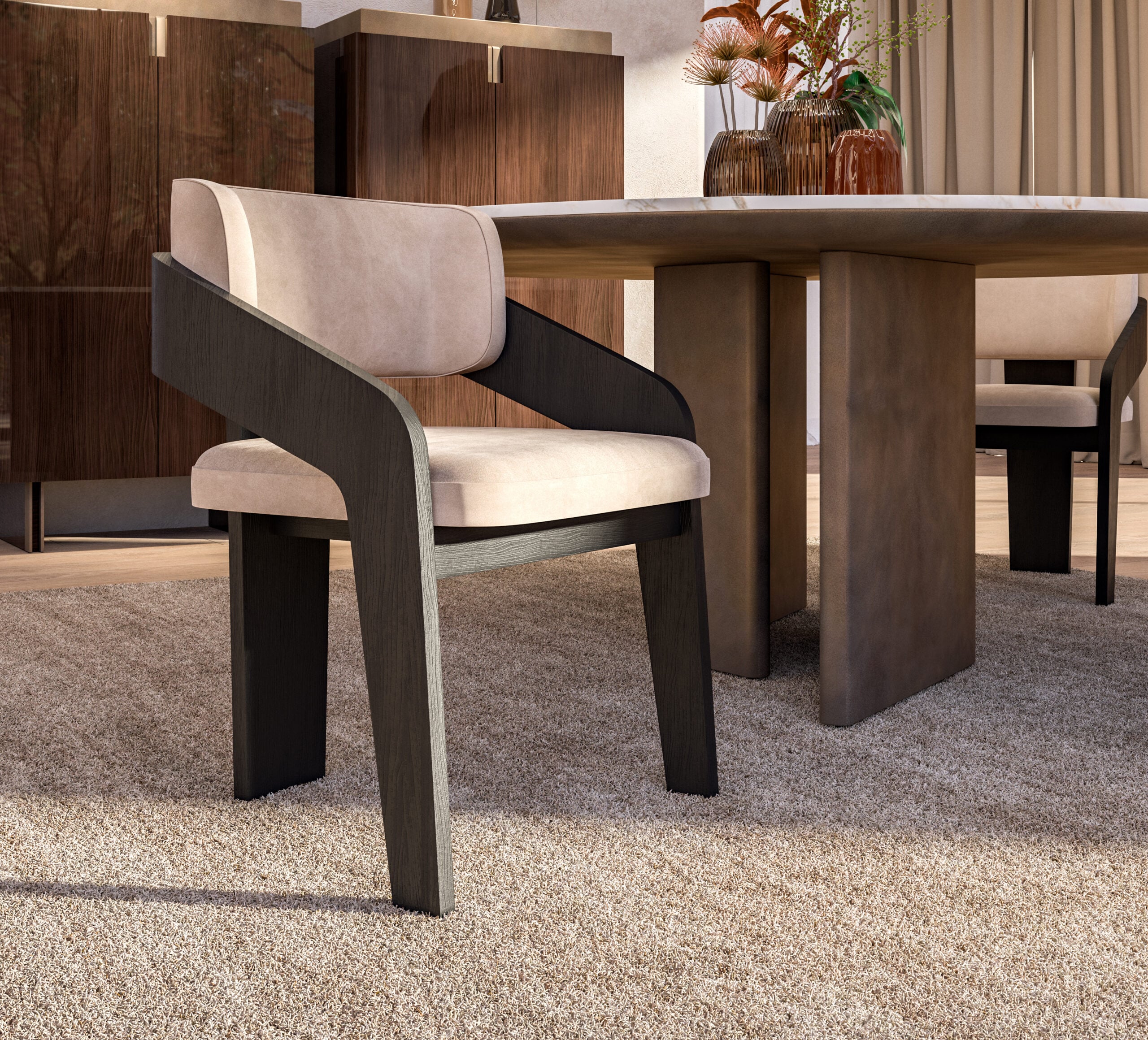 Chaise de salle à manger contemporaine