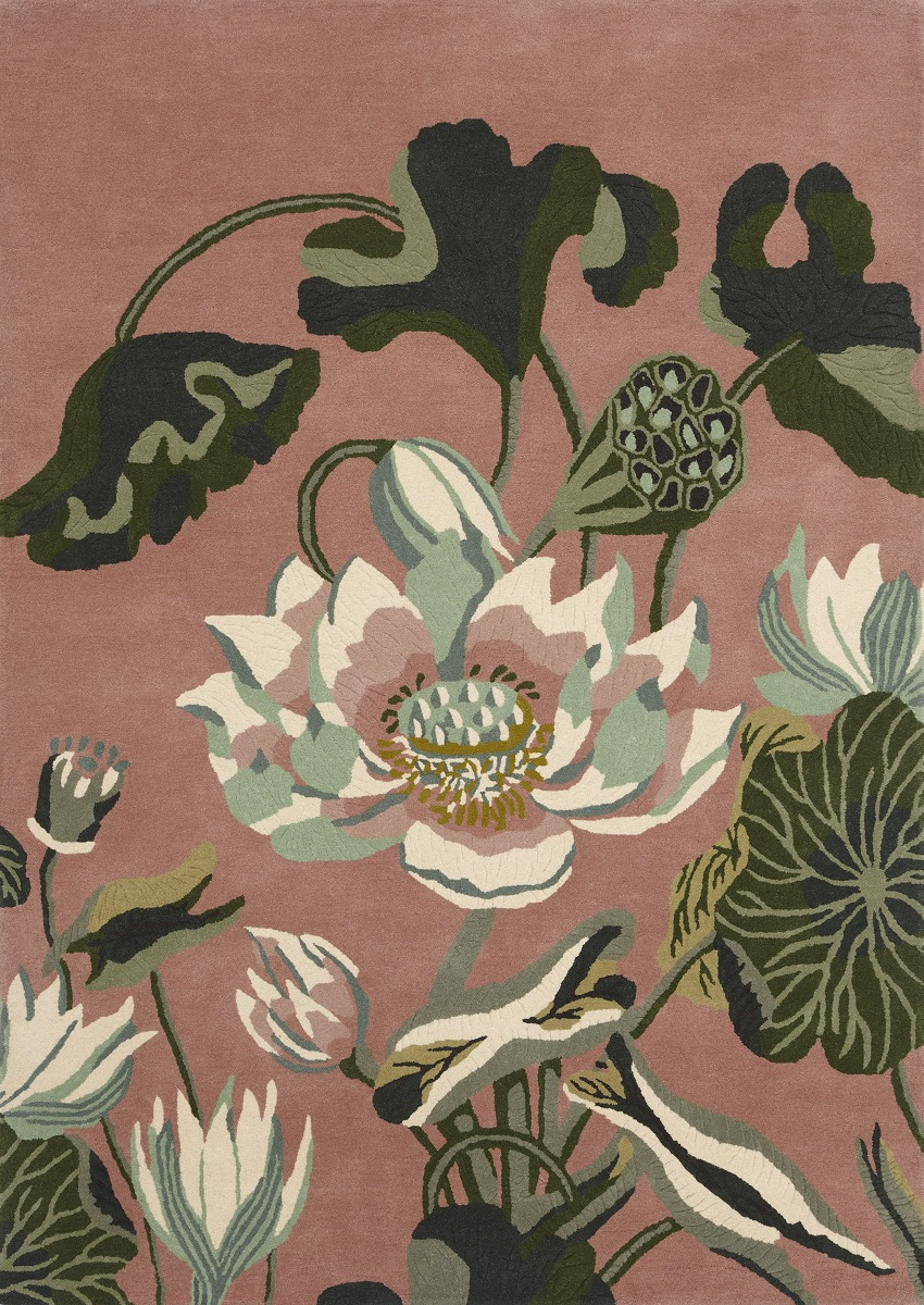 Tapis Waterlily rose poudré | Taille: 170 × 240 cm
