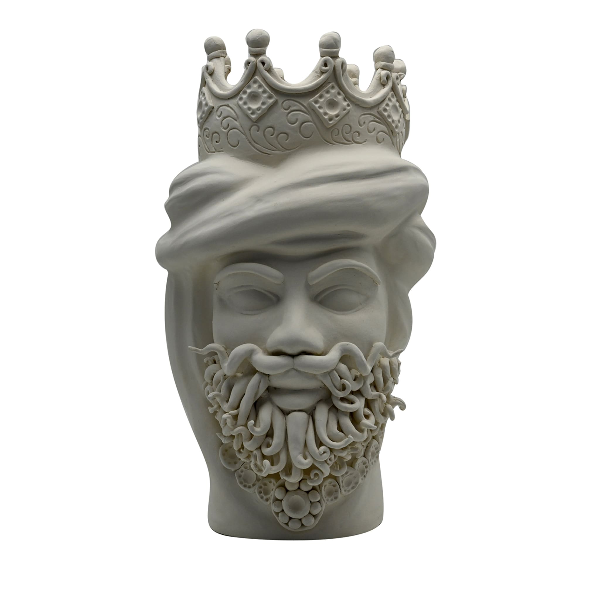 Moorkop grijze sculptuur