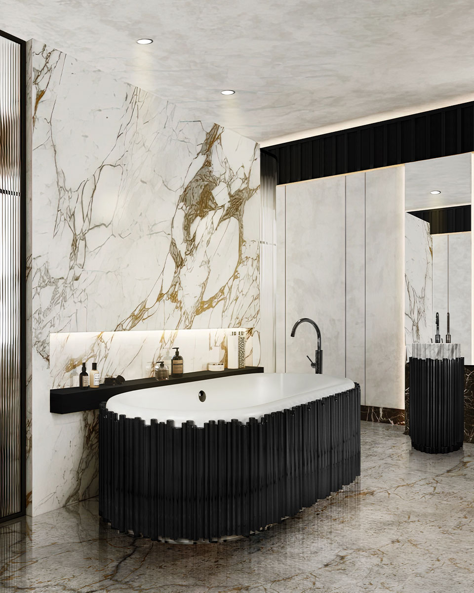 Lavabo Harmony noir/or - 2