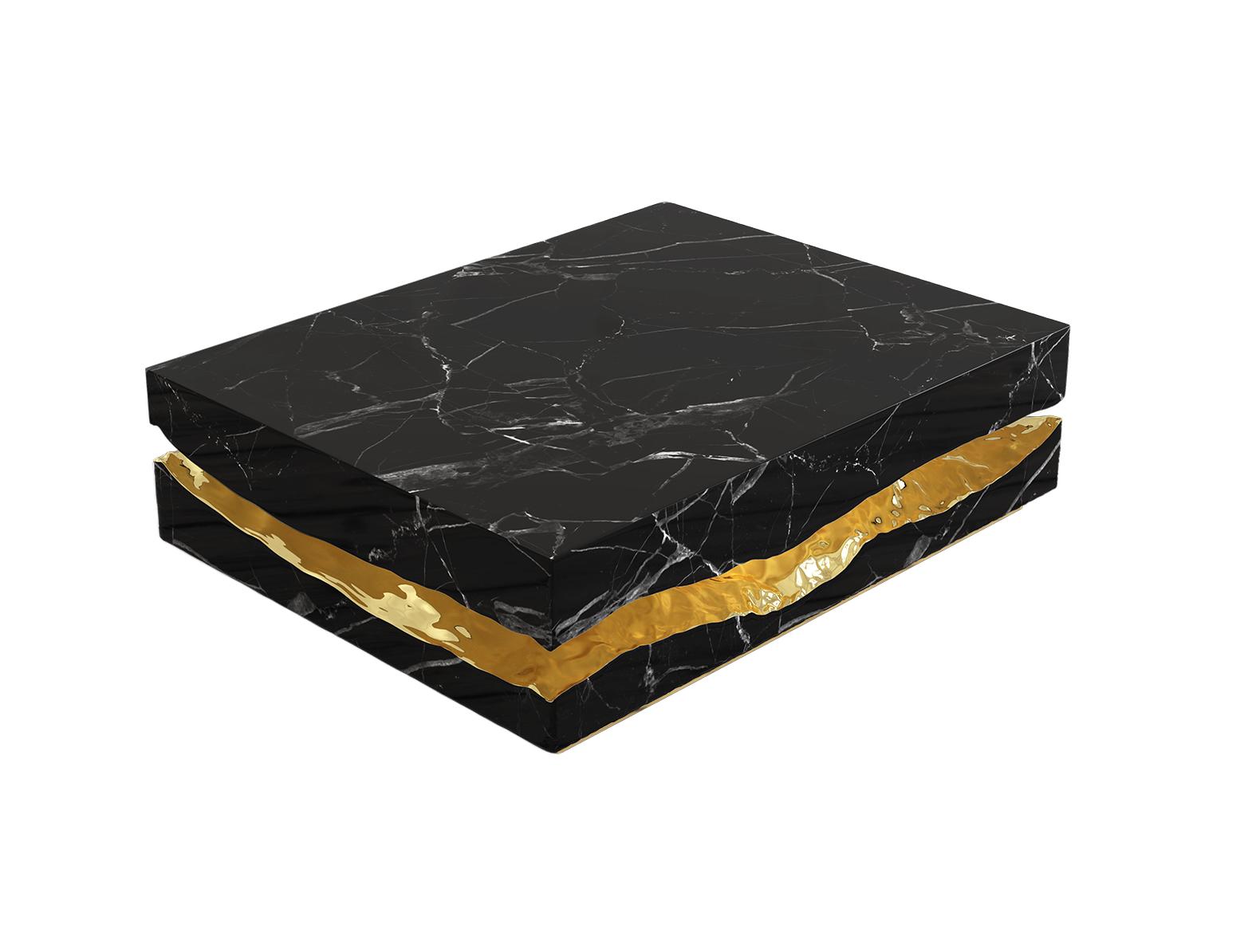 Table en pierre Boulder Nero