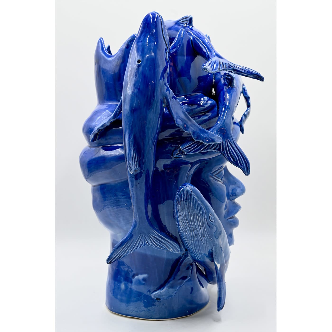 Sculpture bleu brillant Moorkop