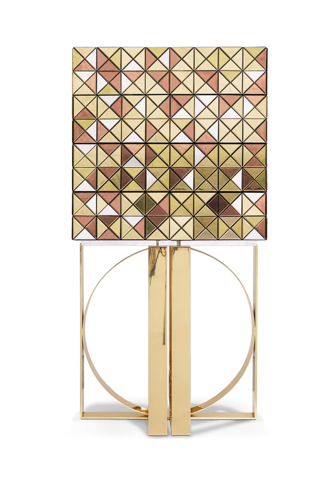 Armoire Mosaic à accents dorés