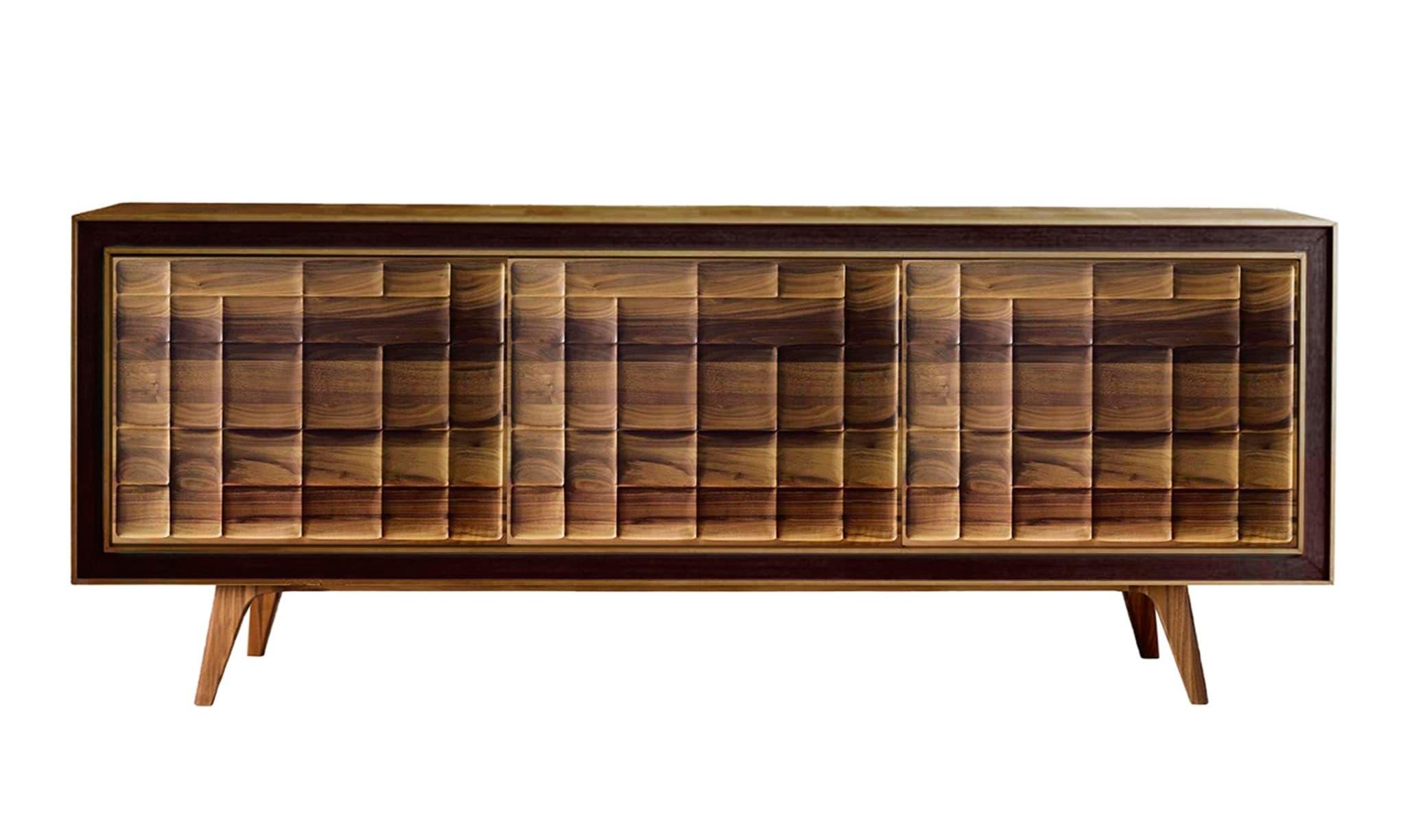 Buffet italien artisanal Quadra | Configuration: 3-Doors
