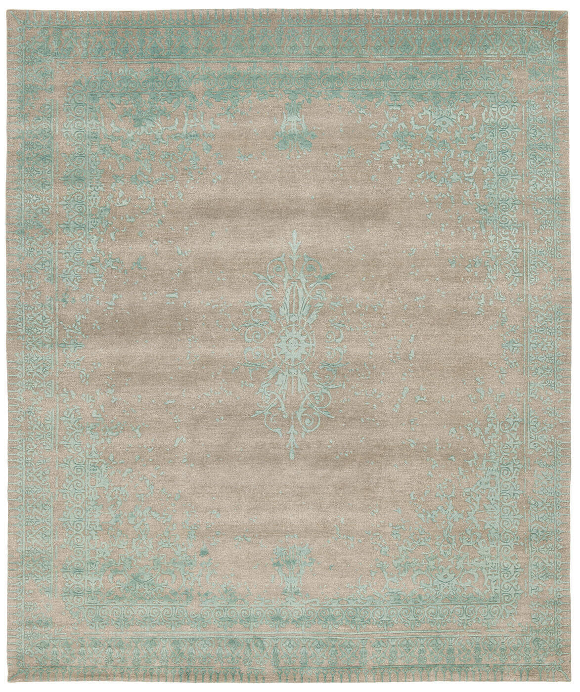 Tapis Ferrara Special Rocked aqua gris | Taille: 500 × 600 cm