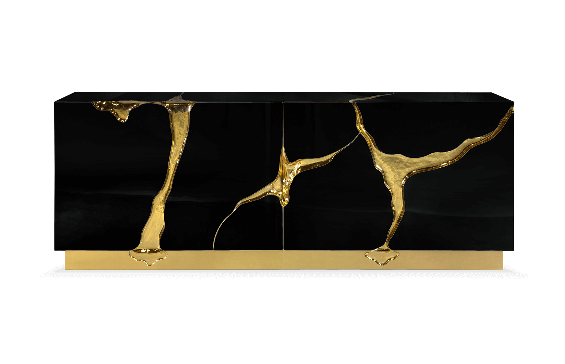 Zwart en gouden elite dressoir