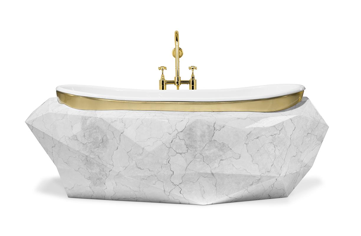 Baignoire Gemstone en marbre composite