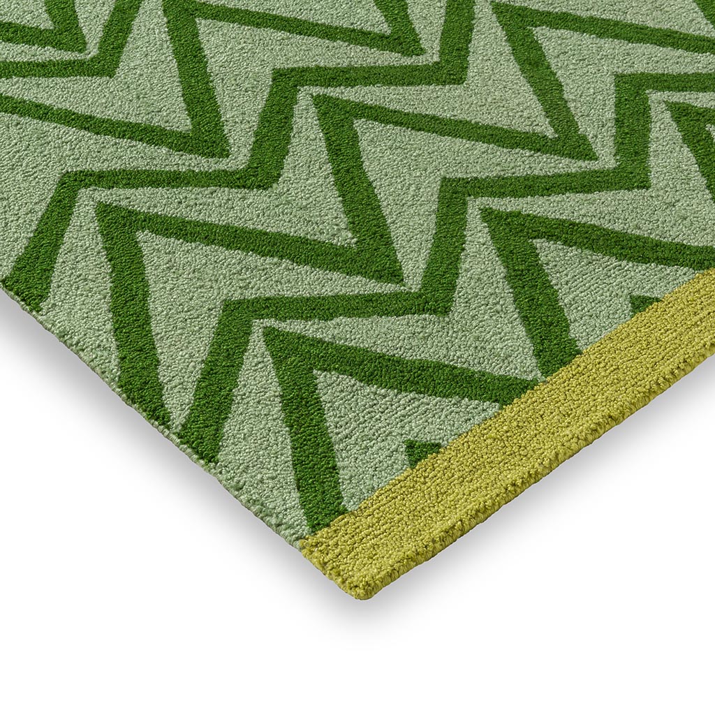 Tapis d’extérieur Dhurrie vert | Taille: 160 × 230 cm