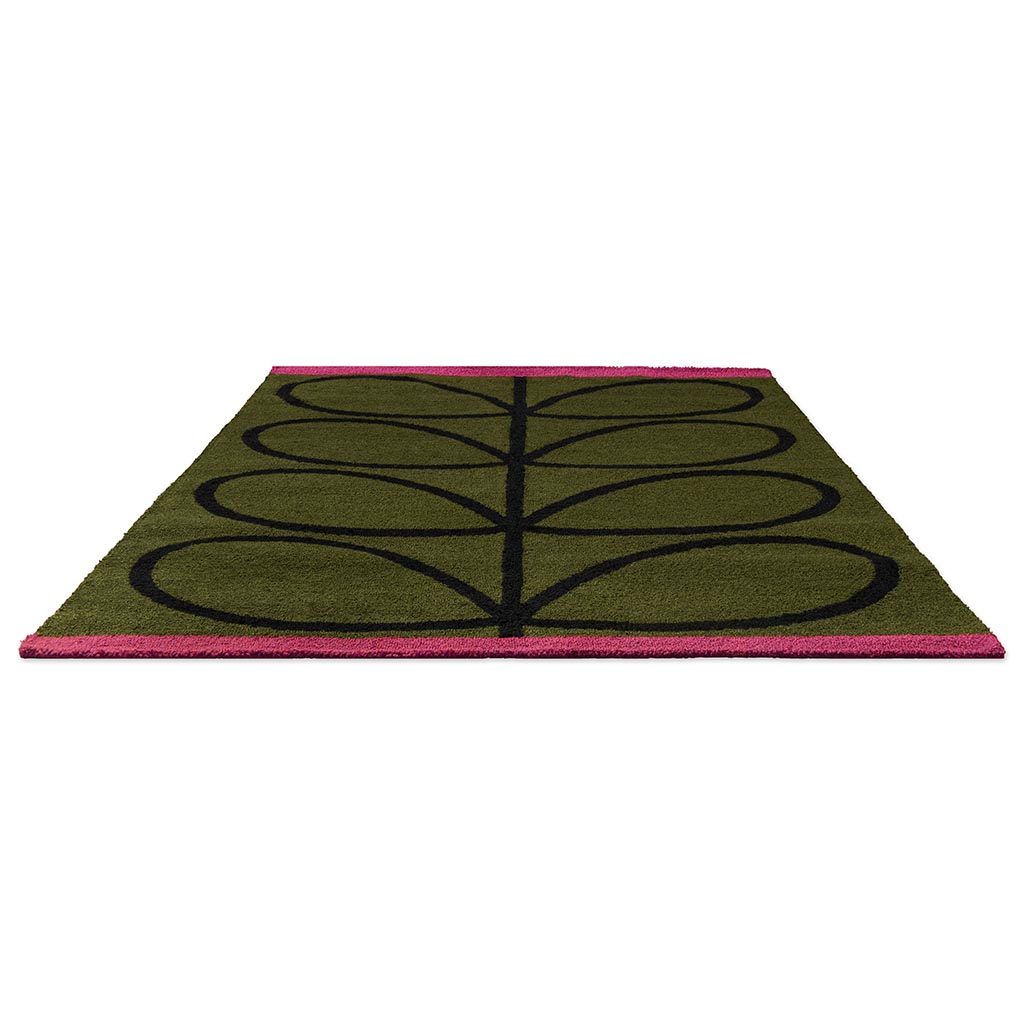 Linear Stem olijf outdoor tapijt | Maat: 200 × 280 cm
