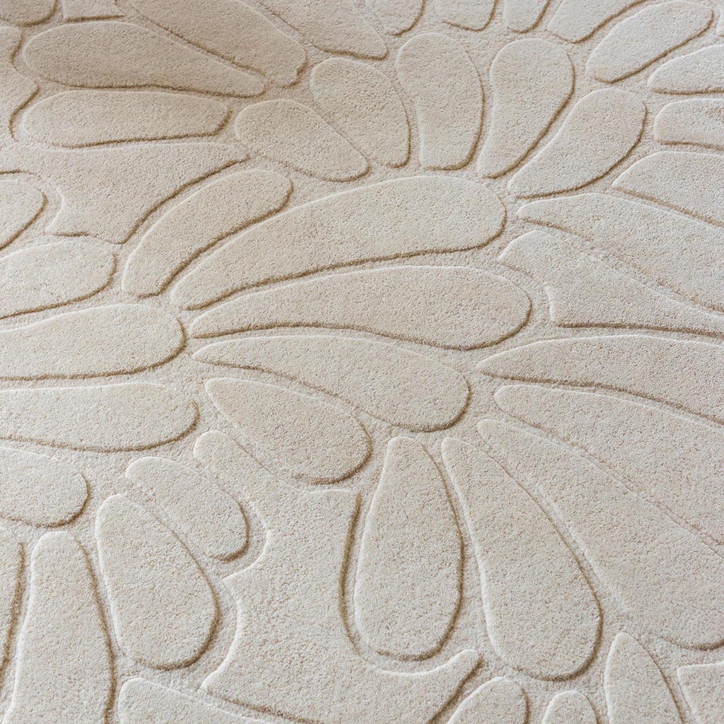 Tapis Coleby Petals ivoire crème