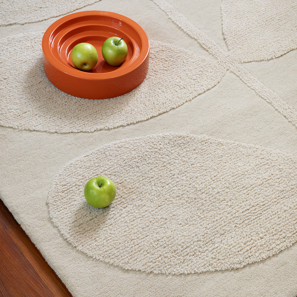 Tapis en laine designer Solid Stem écru | Taille: 250 × 350 cm