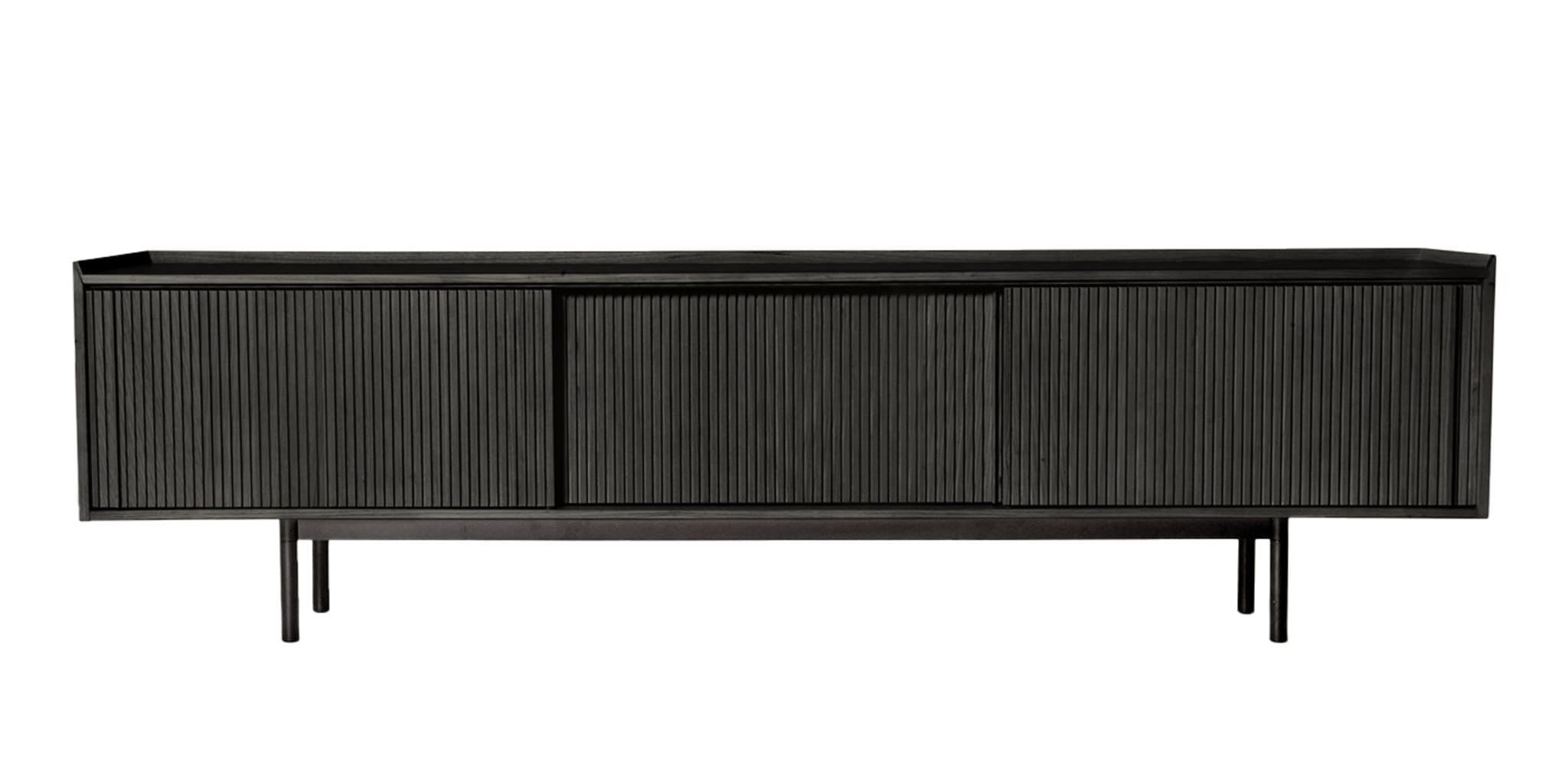 Buffet Sipario noir 3 portes | Dimensions: Height 63 cm