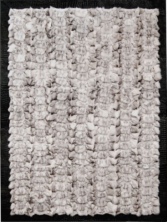 Tapis en fourrure grise | Taille: 270 × 270 cm