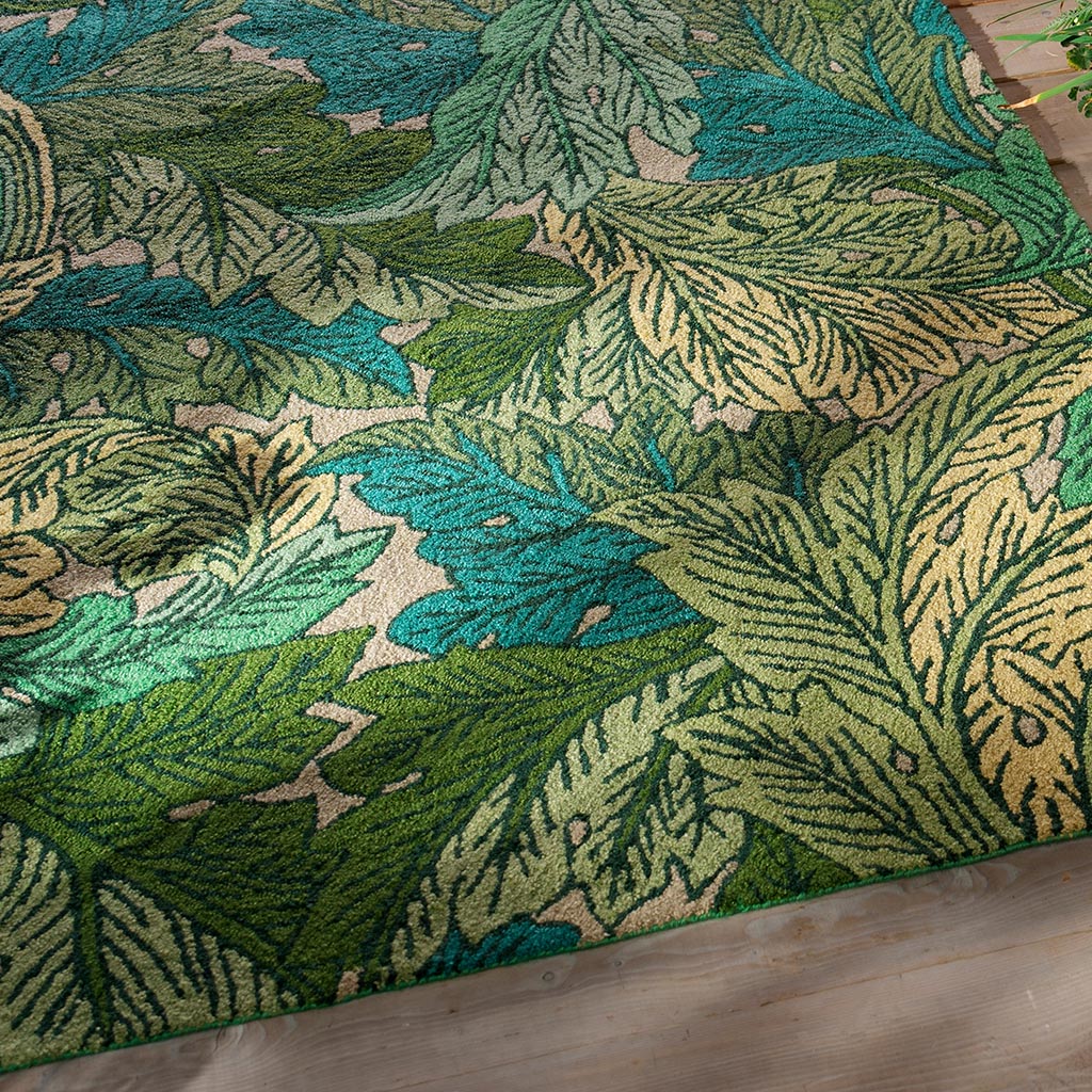 Tapis d’extérieur Acanthus ortie/bleu ciel | Taille: 200 × 280 cm