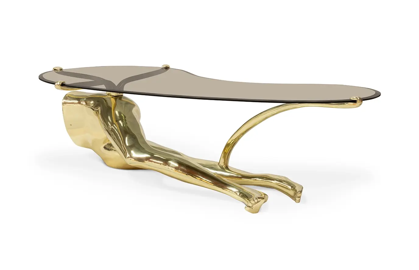 Table basse Tavo en laiton poli
