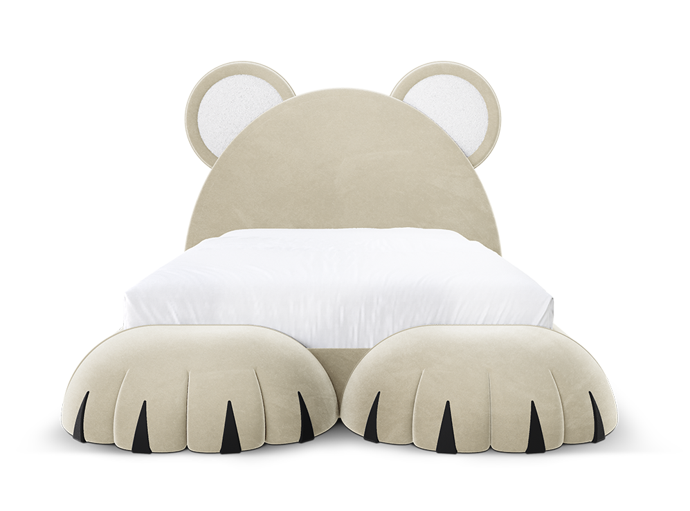Pluizige welp bed