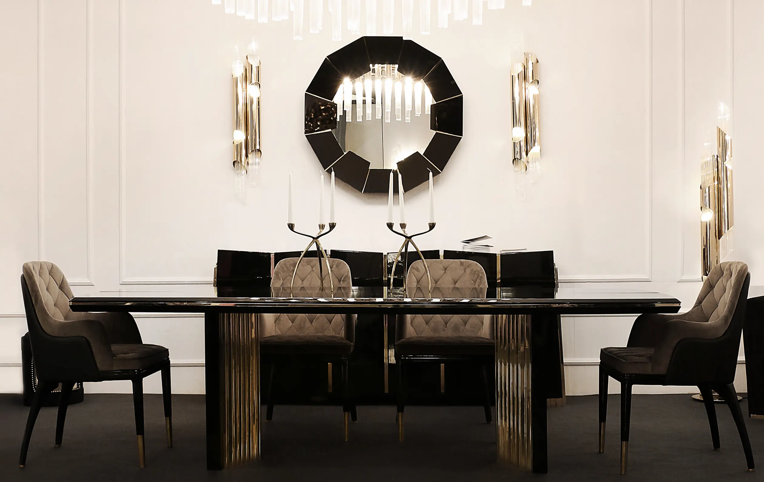 Miroir mural Radiance noir - 3