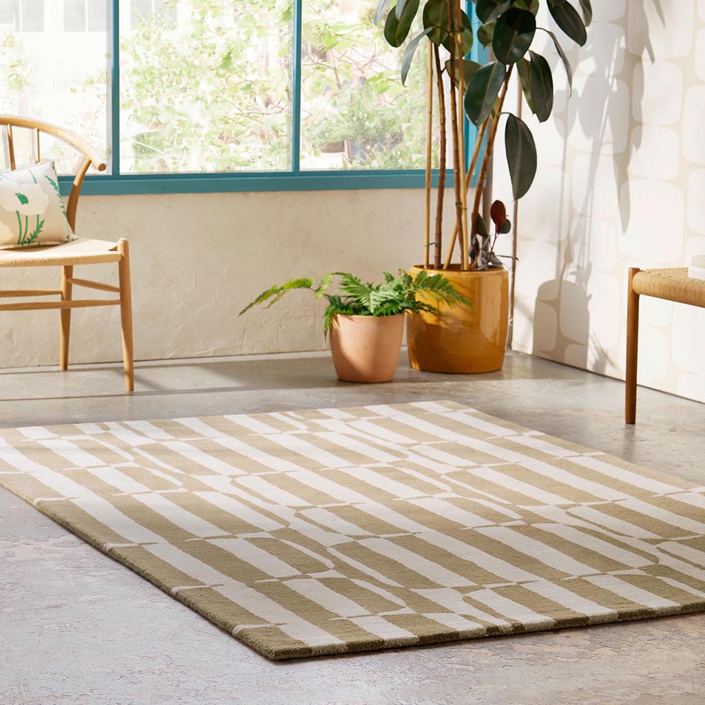 Lohko Stripe kiezel tapijt | Maat: 160 × 230 cm
