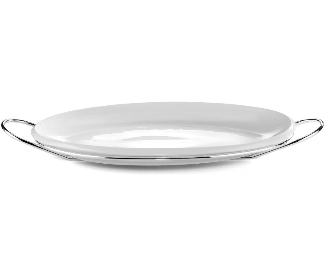 Grand Gourmet verzilverd ovaal dienblad | Afmetingen: 39 × 65 Grand Gourmet verzilverd ovaal dienblad | Afmetingen: 39 × 65