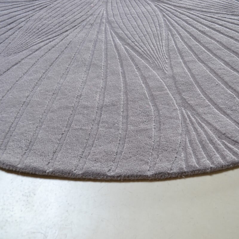 Folia grijs rond vloerkleed