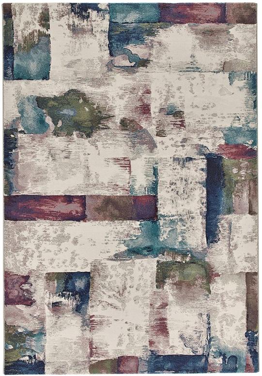 Tapis patchwork multicolore fabriqué à la machine | Taille: 240 × 330 cm