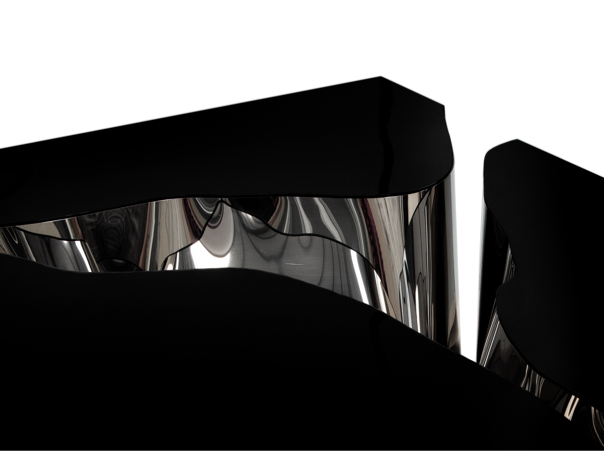 Fissure zwart zilver centertafel
