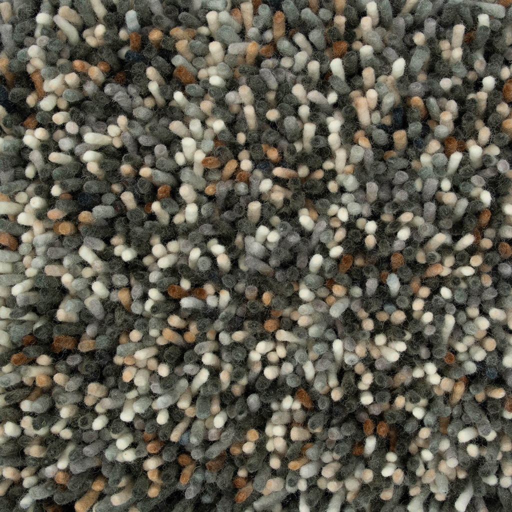 Tapis Pop-Art gris en feutre à poils longs | Taille: 140 × 200 cm